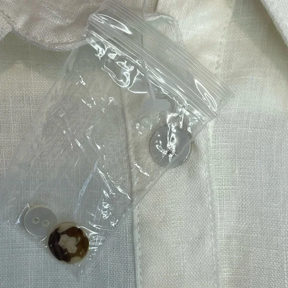 Orvis 100% Linen Women's Everyday Boyfriend Button Down Size XL White - Picture 8 of 10